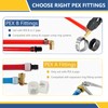 5Pack GUOFIS 3/4" PEX-A Expansion Female Sweat Elbow Brass Fitting