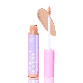Corrector maquillaje ojeras & anti imperfecciones, piel grasa/mixta, contorno de ojos, humectante (vitamina E, Karité, Cúrcuma). (medio claro)