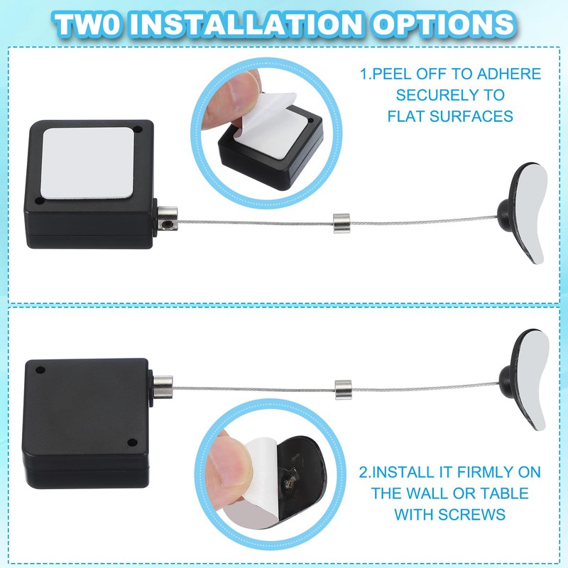 PATIKIL 3.3 Ft Retractable Remote Control Tether, 2 Pcs Square