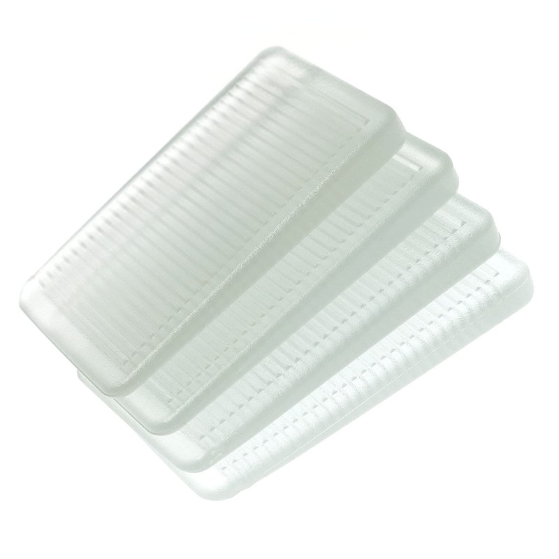 RLECS 8PCS Rubbery Clear Table Shims Door Shims Bookcase Shims