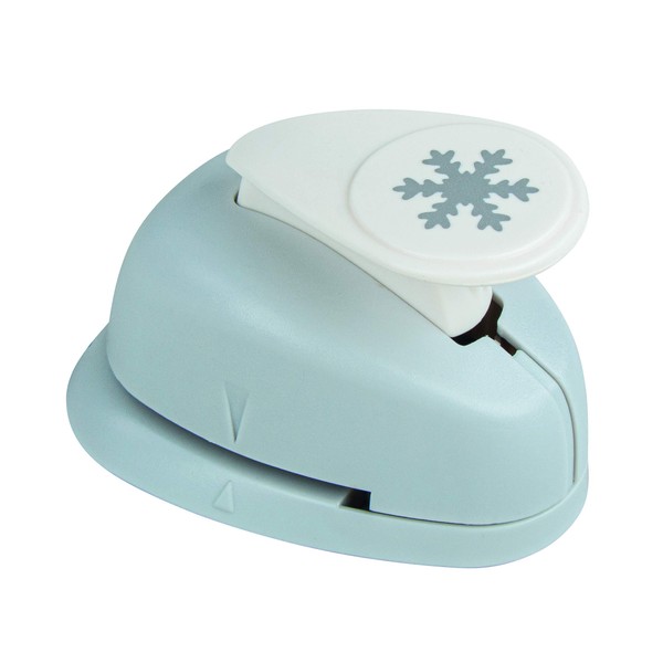 Rayher Paper Craft Punch with Snowflake Design, Lever Punch for