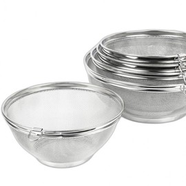 Korean-Made Stainless Steel Multi-Purpose Colander Basket for Fruits & Vegetables Perforated Basket No. 4 5ea
