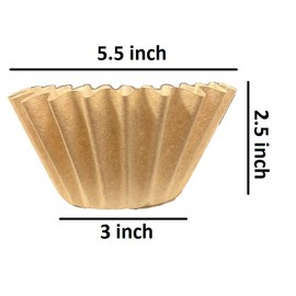 GoldTone Unbleached Paper Coffee Basket Filters 100 Pack | Brown 8-12 Cup Paper Coffee Filters + 1 OZ Coffee Scoop