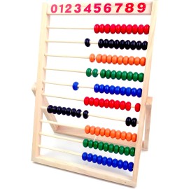 MAGIKON Wooden Counting Number Frame, 10 Rows Abacus for Kids Learning Math (...