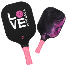 Toplive Pickleball Paddle, Carbon Fiber Pickleball Paddle Single Racket, Pink Cushion Grip + PP Honeycomb Core, Lightweight, Gift for Girls, Women, Beginners, Pickleball Lovers