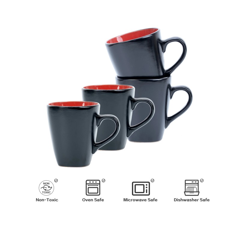 Semtember Promotion Royal Red and Black Tow Tone Color Glaze