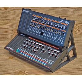 Made In The USA by THE ANALOG SOURCE 2 Tier 3D Printed Angled Desktop Mounting Stand for Roland Boutique A-01 D-05 JP-08 JU-06 JU-06A JX-03 JX-08 SH-01A TB-03 Synthesizer Sound Modules