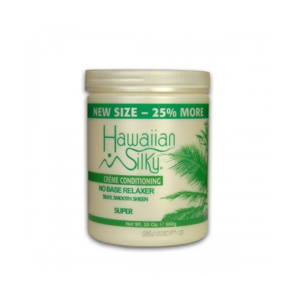 Hawaiian Silky No Base Relaxer Super, 20 fl oz | Good on All Hair Types Men, Women & Kids