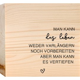 Geschenk Freundin - Das Leben vertiefen Holzbild + Reagenzglas zum Hinstellen opt. als Vase oder Geldgeschenk - Freundinnen Geschenkideen, Schöne Deko, Coole Sachen, Schöne Geschenke, Skandinavisch