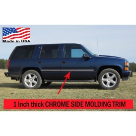 MyFrameAccessory Flexible Chrome Side Door Molding Rocker Panel Trim Kit For Tahoe 1995-1999