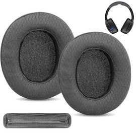 DowiTech Breathable&Durable Earpads Cushion&Headband Replacement Compatible with Skullcandy Crusher Evo Headphones Ear Pads with Mesh Fabric and Memory Foam