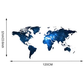 Baoblaze STARTIST World Map Decal,World Map Kids Wall Stickers, Modern,3D World Map Wall Stickers Decor Murals for Kids,Nursery Dorm