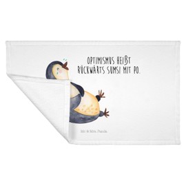 Mr. & Mrs. Panda Guest hand towel, penguin laughter gift, sports towel, terry towel, funny, joy, children's towel, funny saying, travel towel