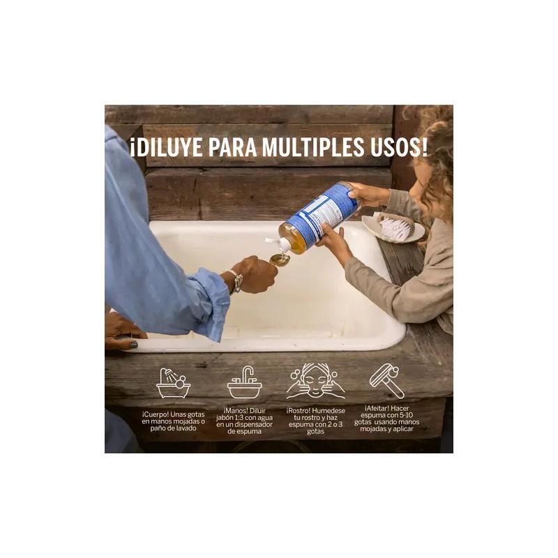 Jabón Líquido de Castilla Eucalipto Dr. Bronner's Orgánico 473ml