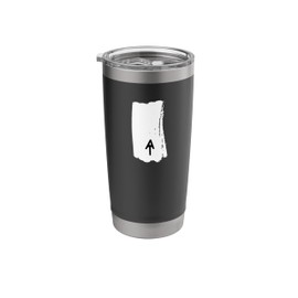 Minimalist, Appalachian Hiking Trail Marker AT Symbol Stainless Steel Insulated Tumbler