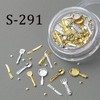 Kitchenware Nail Charms Bulk for Nails Art Decoration 3D Gold