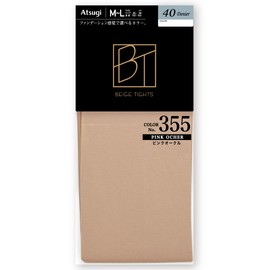 Atsugi FP841 Women's Tights, Foundation Tights, 40 Denier, Beige Tights, Prevents Unevenness, Heat Storage Nylon, pink ochre