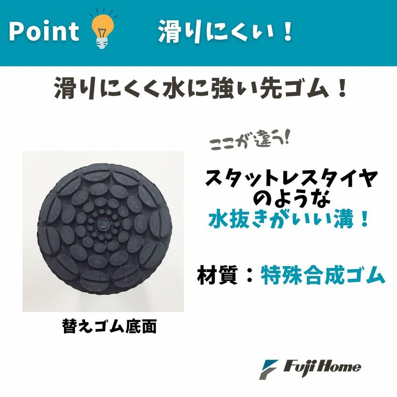 Fuji Home WB3943 Non-slip Rubber Tip for 0.6 inch (16