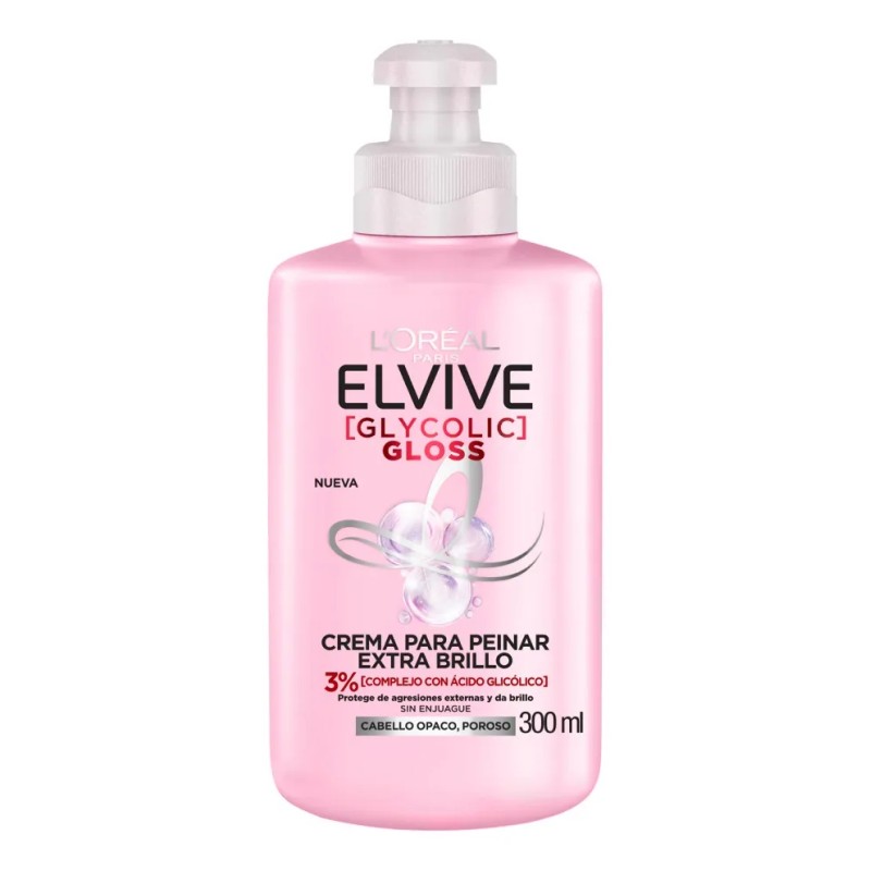 Crema Para Peinar Glycolic Gloss cido Gliclico Elvive