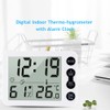 Digital Indoor Thermometer & Hygrometer with Clock LCD Display ℃/