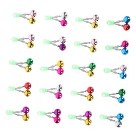 Outanaya 20pcs Fishing Rod Alarm Bells Dual Alert Feature Loud Sound for Fishing Rods Material Easy to Secure and Fix