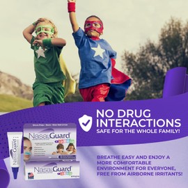 NasalGuard Airborne Particle Blocker Nasal Gel for Kids - Helps Reduce Inhalation of Allergens, Pollutants & Irritants - Drug-Free, Daily Use (Unscented, 3g)