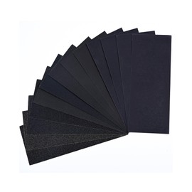 16Pcs 23x9.3cm Waterproof Sandpaper for Woodworking 80/120/180/240/320/400/600/1000 Grit Sanding Sheet, 9x3.6 Inch Wet Dry Sanding Paper for Home DIY, Crafts, Automotive