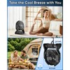 Portable Rechargeable Fan, 20000mAh Battery Powered Camping Fan with LED