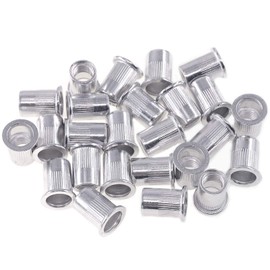 Keadic 100Pcs M10 Metric Rivet Nuts, Aluminum Flat Head Threaded Insert Nutserts for Automotive, Furniture, Decoration