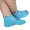ELYFER Turquoise 4 Pairs Unisex Thin Rayon Ankle Socks in
