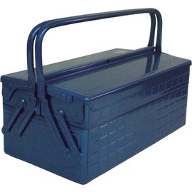 TRUSCO GL-410-B 2-Tier Tool Box, 16.2 x 8.7 x 11.4 inches (412 x 220 x 289 cm), Blue