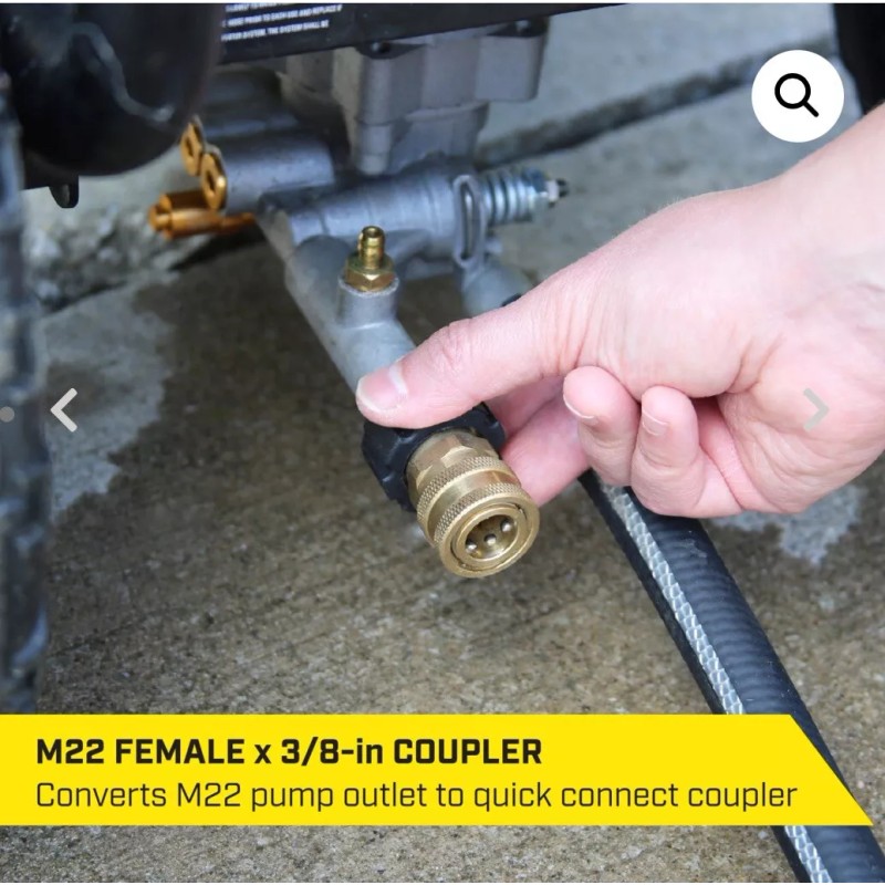 Surface Maxx M22 Female X 3/8-in Coupler Converts M22 Pump