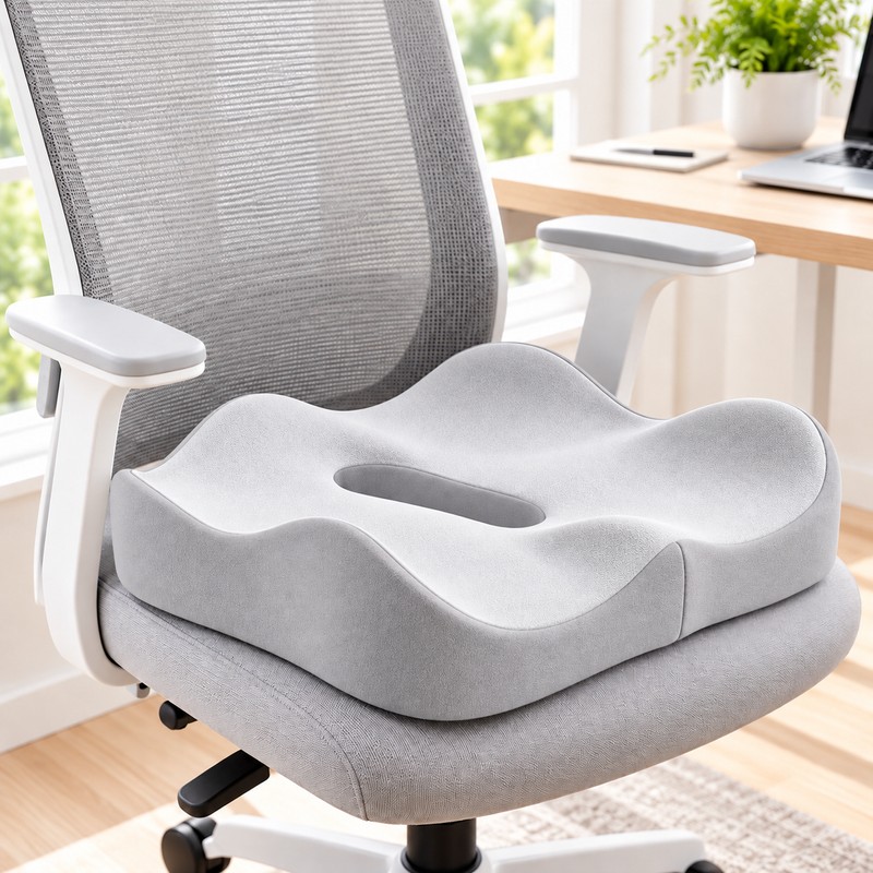 Ergonomic Memory Foam Seat Cushion for Daily Sitting – 3-Zone