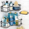 MAXIFFE Shower Caddy, 3-Pack Shower Organizer with Soap Holder, Corner