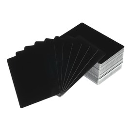 YOKIVE 300 Pcs Metal Business Card with Smooth Surface, Laser Engraving Aluminum, Great for Office, Hotel, Workshop (Black, 86 x 54 x 0.21mm)