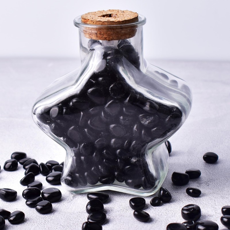SigMntun Polished Obsidian Crystals - 72 pcs, 0.5" Handpicked Tumbled