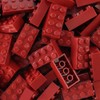 Feleph Classic Building Kit, 2 x 4 Bricks, Dark Red,