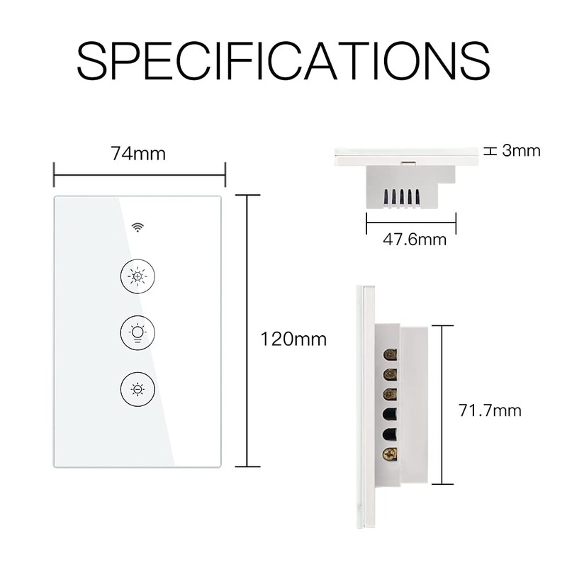 MOES WiFi RF Smart Light Dimmer Switch, Smart Life/Tuya APP