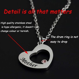 Zuo Bao Mother Daughter Necklace Mommy and Me Matching Heart Necklace Mother's Day Gift (mother&daughter necklace set)