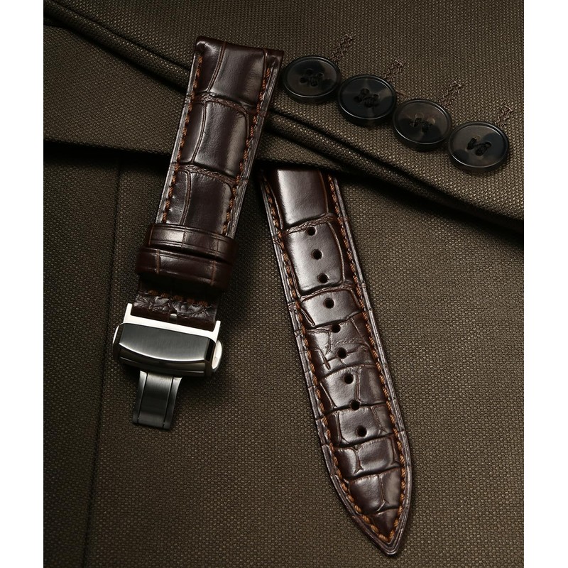 REZERO Leather Watch Bands for Men, Quick Release Watch Straps,
