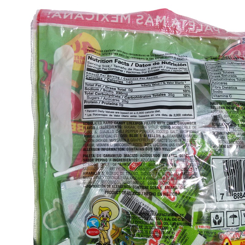 Alteno Super Pepino (Cucumber) with Chili Lollipop (40Piece)