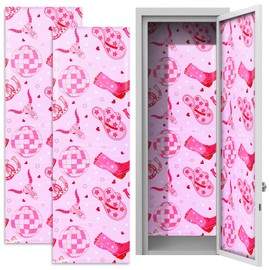 Konohan 2 Pcs School Magnetic Wallpaper for Lockers 12" x 36" Removable Magnetic Wallpaper Decorative Locker Accessories for School University(Western Girl)