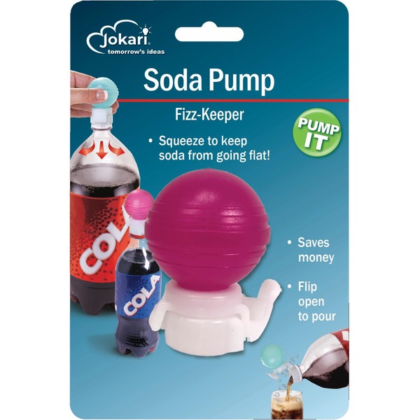 Jokari Soda Bottle Pump Pour Carbonation Fizz Keeper-colors may vary
