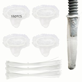 150 Pack Lint Traps for Washing Machine Hose - Washer Hose Lint Catcher Laundry Hair Catcher Includes 150 Nylon Mesh Lint Traps and 150 Cable Ties Fits Most Washing Machine (Disposable)