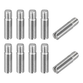 uxcell 10Pcs M3 x 12mm Slotted Cylindrical Pin 304 Stainless Steel Dowel External Thread Locating Pin for Furniture Cabinets