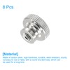 sourcing map Knurled Thumb Nuts, 8Pcs M6 Carbon Steel Nut