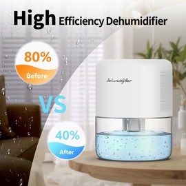 NeedDuck Dehumidifier for Home Small Quiet Dehumidifiers for 44OZ Water Tank Auto Defrost and Shutoff 10 Colors Light 4 Timer Options 3 Modes Portable Dehumidifiers for Bedroom Bathroom Closet RV