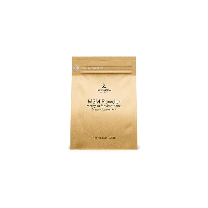 PURE ORIGINAL INGREDIENTS- “Metilsulfonilmetano (8 oz) MSM, Azufre Natural, Suplemento