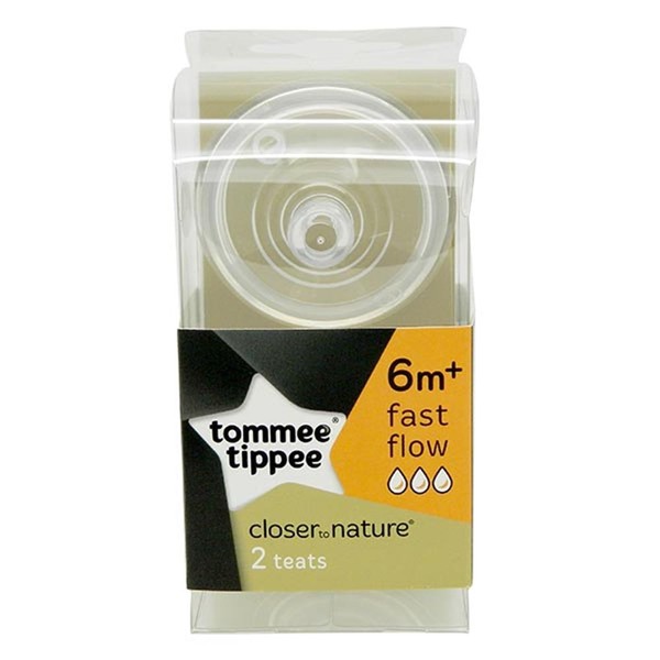 Tommee Tippee Closer To Nature Teats 6m+ Fast Flow 2 Pack