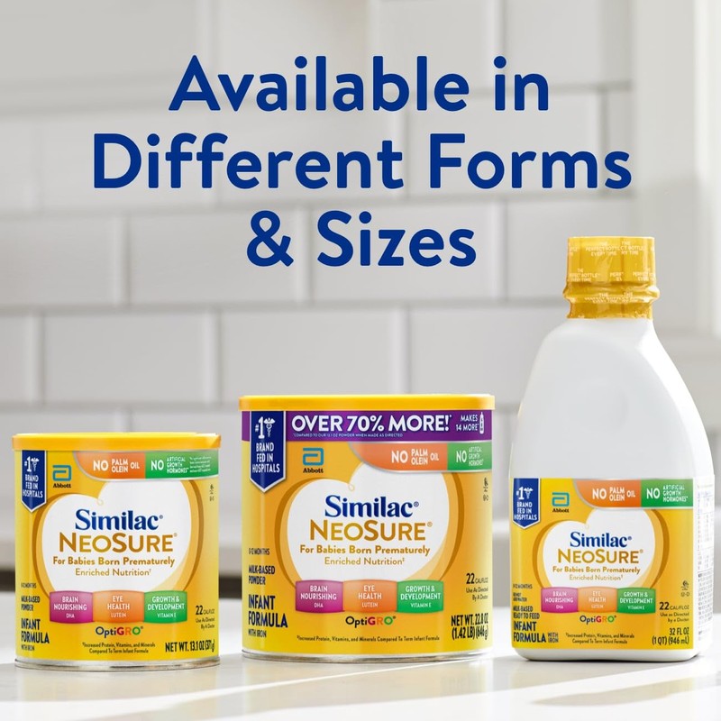 Similac NeoSure Premature Post-Discharge Infant Formula, Ready-to-Feed Baby Formula, 32-fl-oz